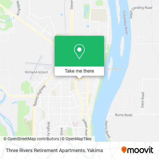 Three Rivers Retirement Apartments map