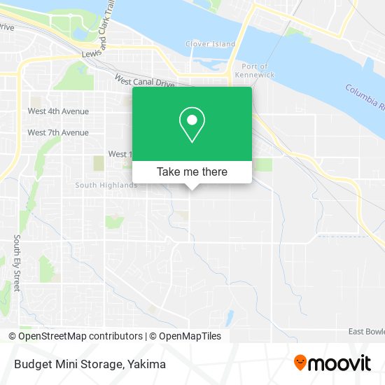 Mapa de Budget Mini Storage