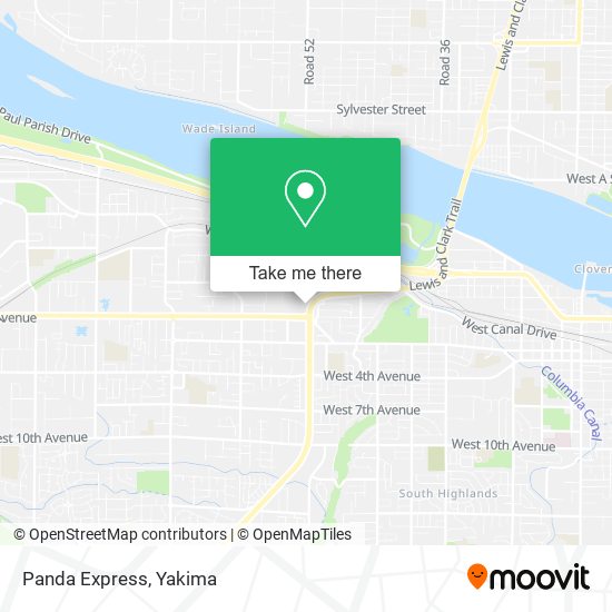 Mapa de Panda Express