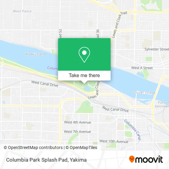 Columbia Park Splash Pad map