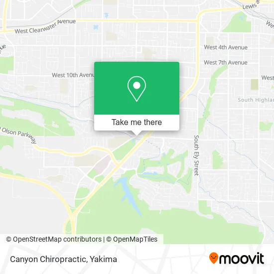 Canyon Chiropractic map