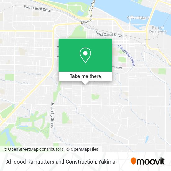 Ahlgood Raingutters and Construction map