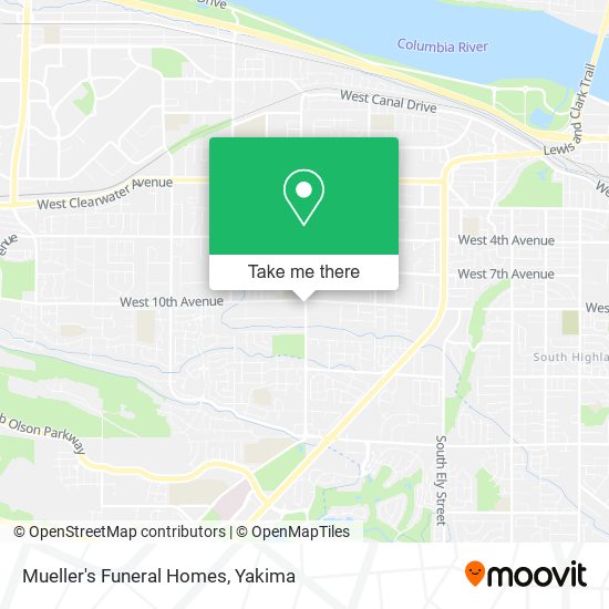 Mueller's Funeral Homes map