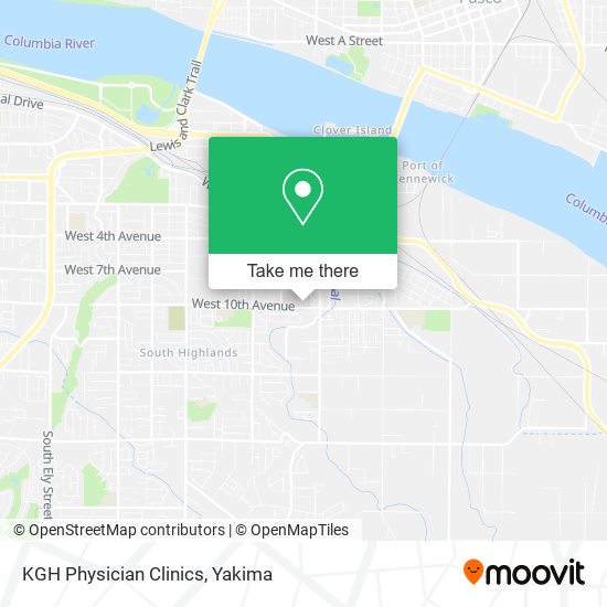 KGH Physician Clinics map