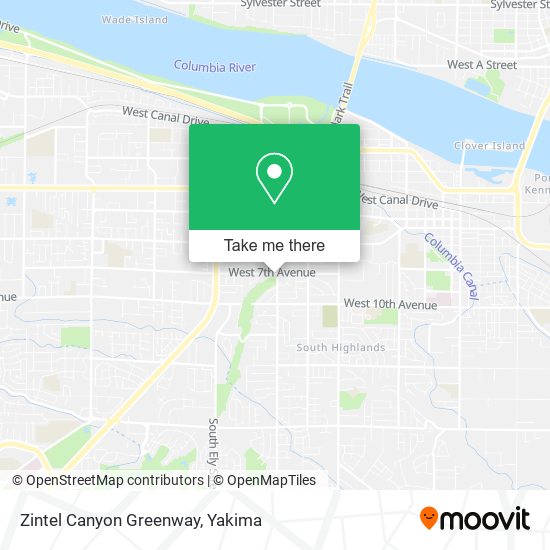 Mapa de Zintel Canyon Greenway