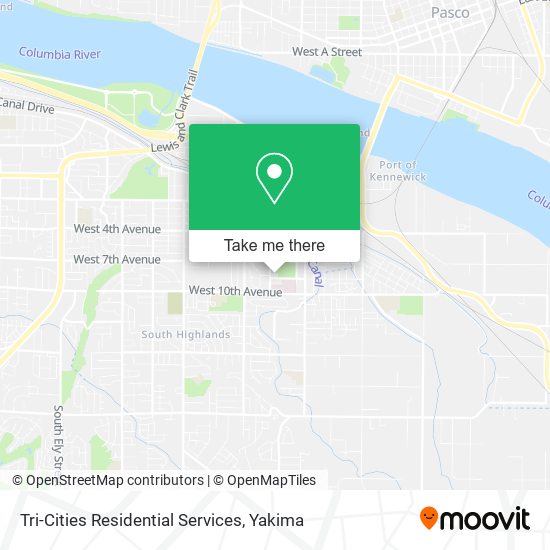 Tri-Cities Residential Services map