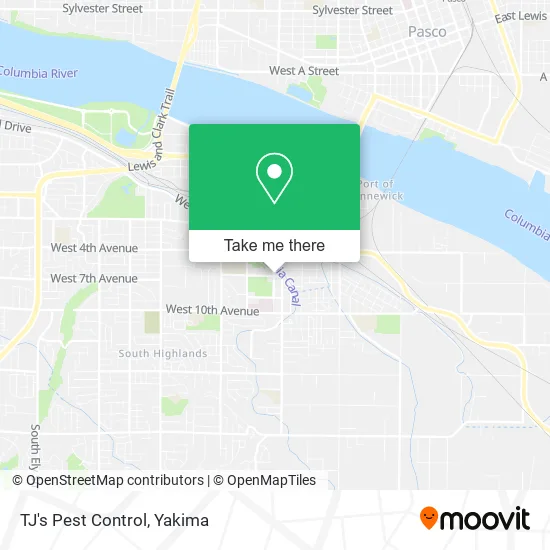 TJ's Pest Control map