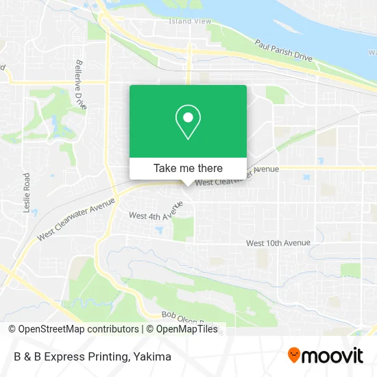 B & B Express Printing map