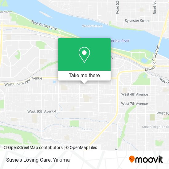 Susie's Loving Care map