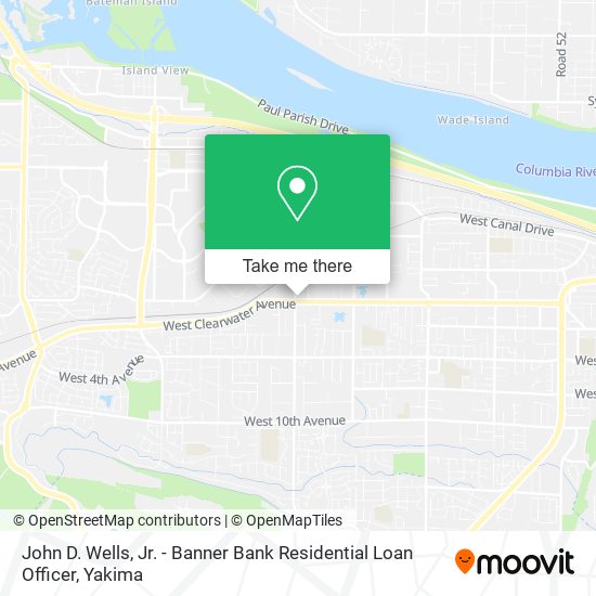 John D. Wells, Jr. - Banner Bank Residential Loan Officer map