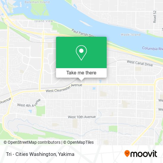 Mapa de Tri - Cities Washington