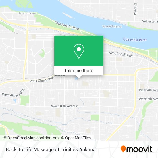 Back To Life Massage of Tricities map