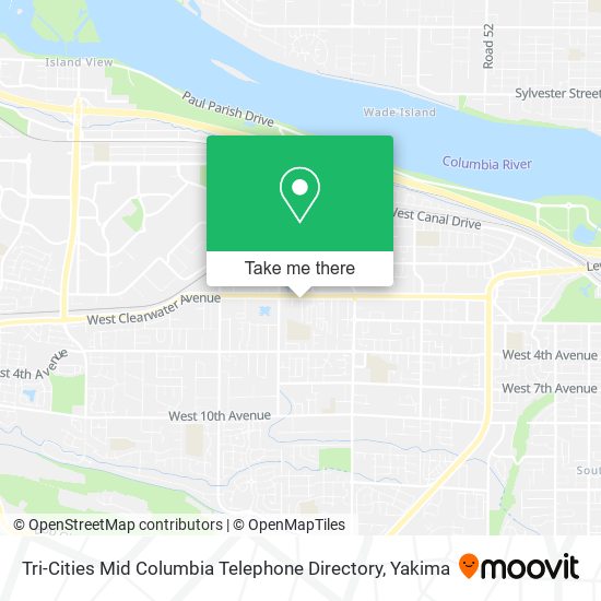 Tri-Cities Mid Columbia Telephone Directory map