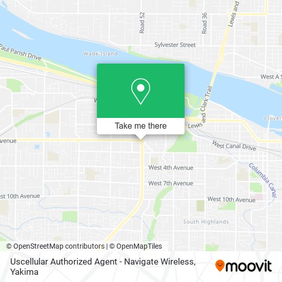 Mapa de Uscellular Authorized Agent - Navigate Wireless