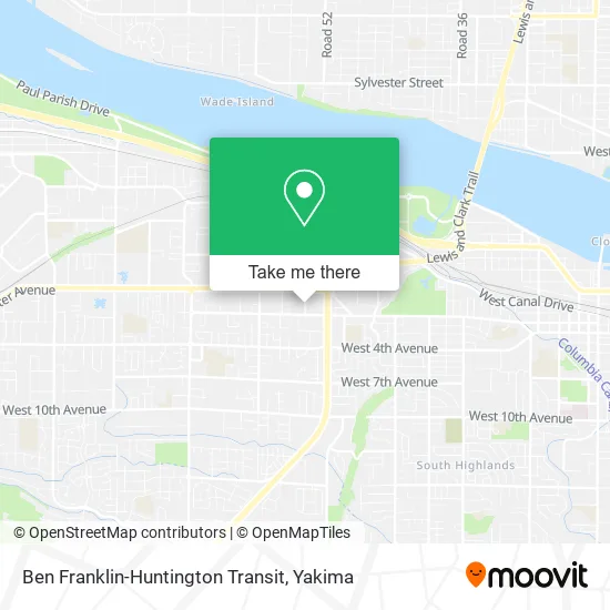 Ben Franklin-Huntington Transit map