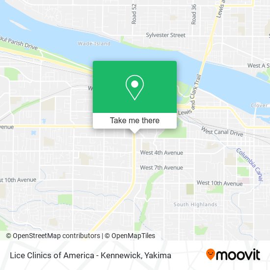 Mapa de Lice Clinics of America - Kennewick