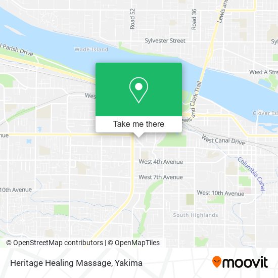 Heritage Healing Massage map