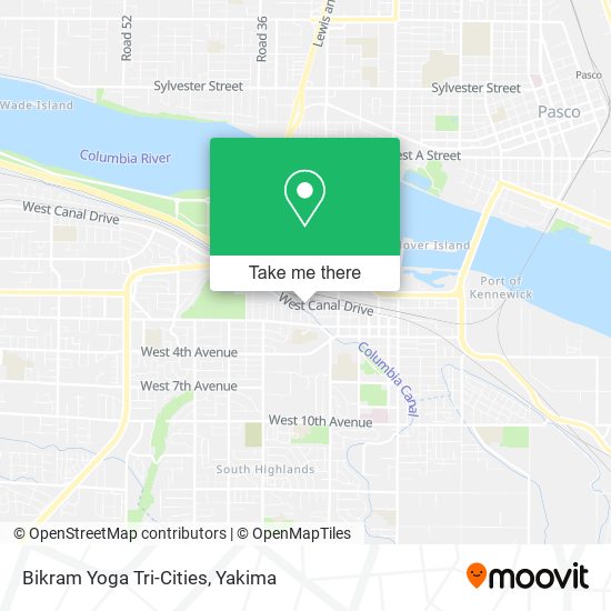 Mapa de Bikram Yoga Tri-Cities