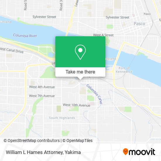 William L Hames Attorney map