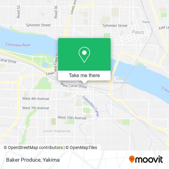 Mapa de Baker Produce