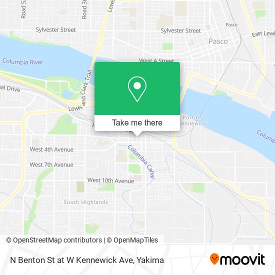 N Benton St at W Kennewick Ave map