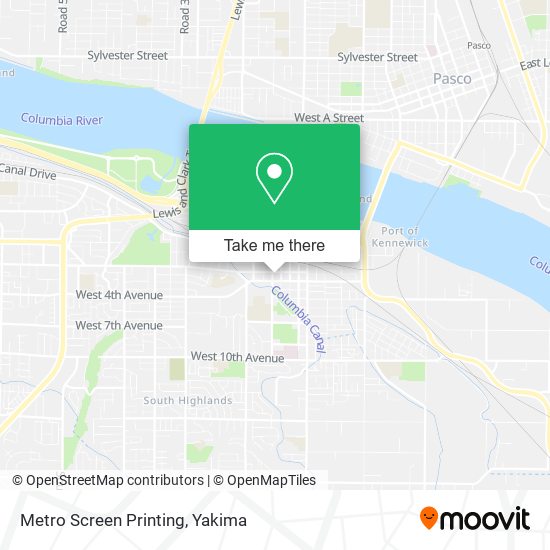 Metro Screen Printing map
