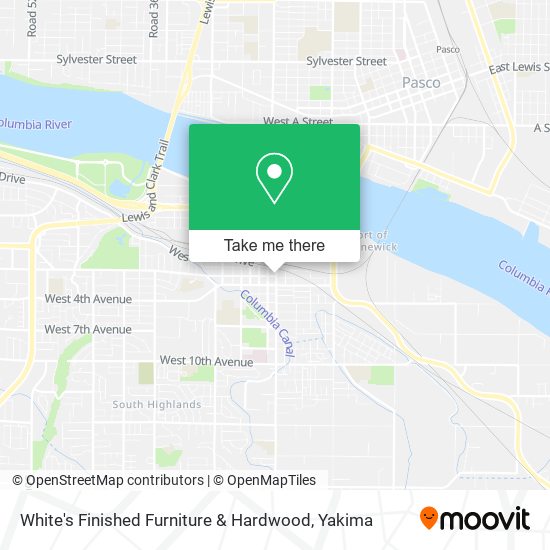 White's Finished Furniture & Hardwood map