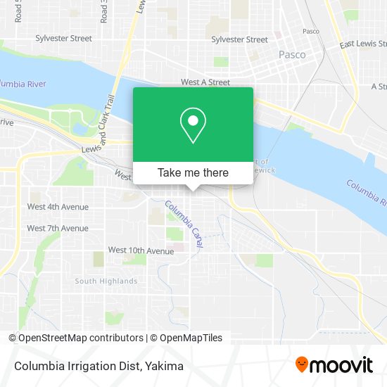 Mapa de Columbia Irrigation Dist
