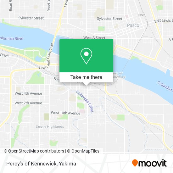 Percy's of Kennewick map