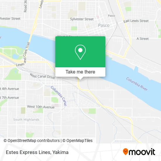 Estes Express Lines map