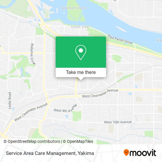 Mapa de Service Area Care Management