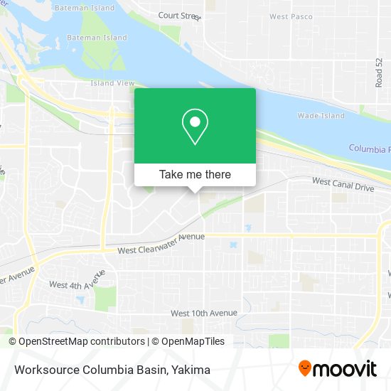 Mapa de Worksource Columbia Basin