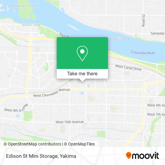 Edison St Mini Storage map
