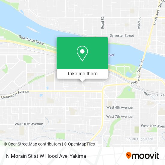Mapa de N Morain St at W Hood Ave