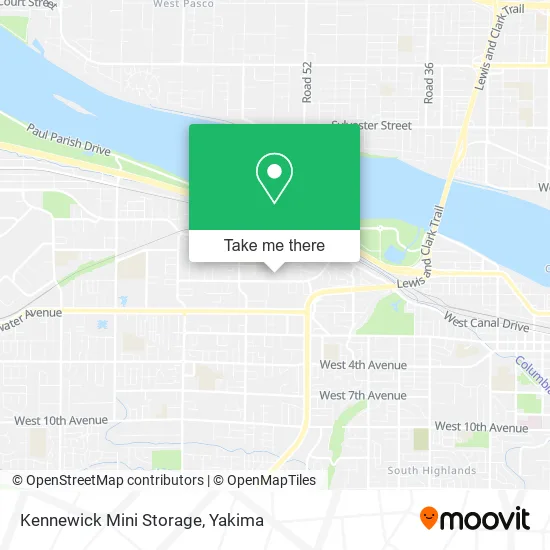 Kennewick Mini Storage map