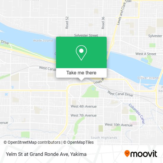 Yelm St at Grand Ronde Ave map