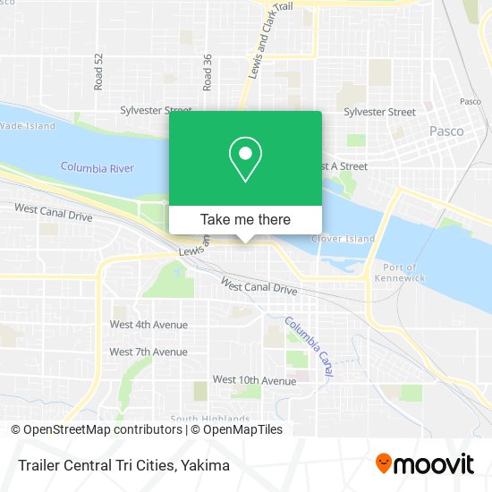 Trailer Central Tri Cities map