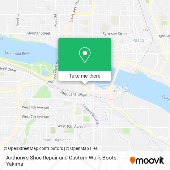 Anthony's Shoe Repair and Custom Work Boots map