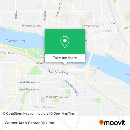 Warner Auto Center map