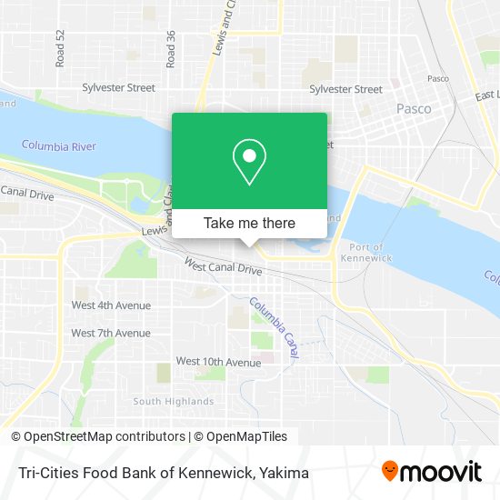 Mapa de Tri-Cities Food Bank of Kennewick
