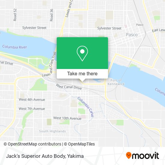 Jack's Superior Auto Body map