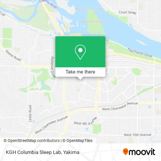 KGH Columbia Sleep Lab map