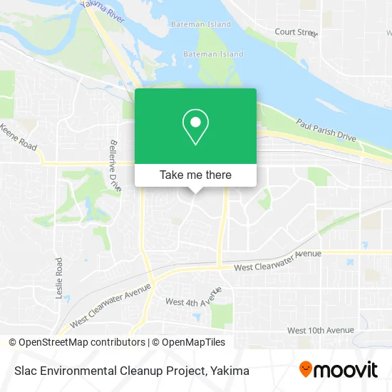 Mapa de Slac Environmental Cleanup Project