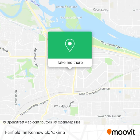 Fairfield Inn Kennewick map