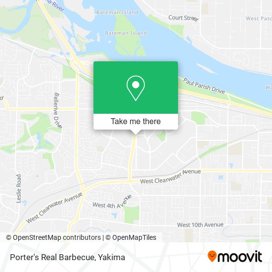 Porter's Real Barbecue map