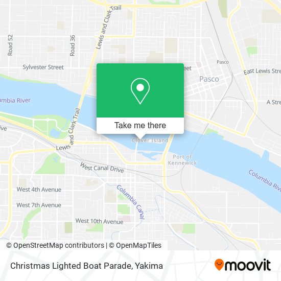 Mapa de Christmas Lighted Boat Parade
