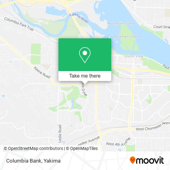 Mapa de Columbia Bank