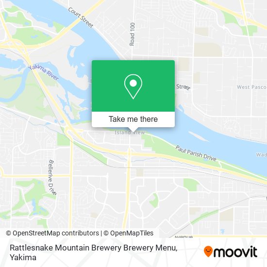 Mapa de Rattlesnake Mountain Brewery Brewery Menu