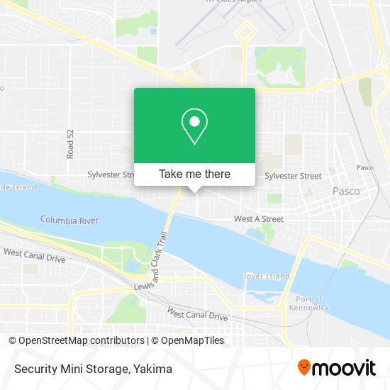 Mapa de Security Mini Storage