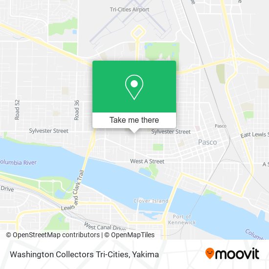 Mapa de Washington Collectors Tri-Cities